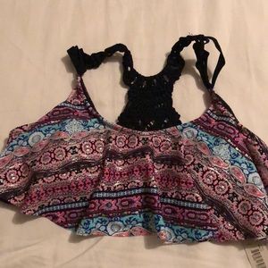 NWT Multicolored Arizona Jean swimsuit top